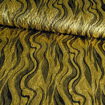 Acheter 035-gold Brokatstoff Glitzerwellen *Ab 50 cm