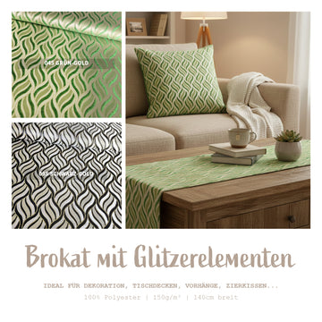 Brokatstoff Glitzerelemente *Ab 50 cm