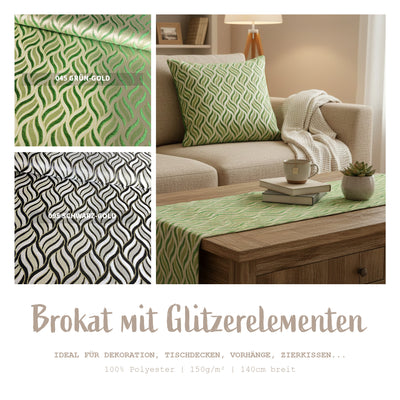 Brokatstoff Glitzerelemente *Ab 50 cm
