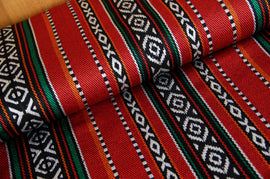 Kaufen 010-rot-grun Poncho Stoff Ethno *Ab 50 cm