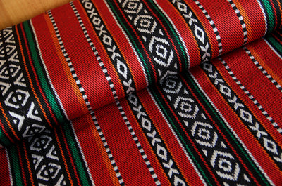 Kaufen 010-rot-grun Poncho Stoff Ethno *Ab 50 cm