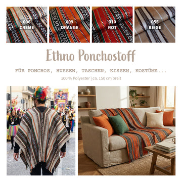 Poncho Stoff Ethno *Ab 50 cm