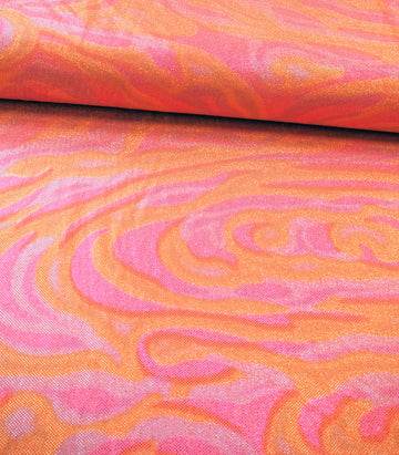 Buy 017-orange Jersey Stretch Holo-Glitzer *Ab 50cm
