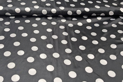 Kaufen 095-weiss-auf-schwarz PE-Satin Punkte *Ab 50 cm