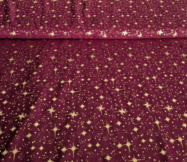 Buy 054-bordeaux Chiffon Sterne *Ab 50 cm