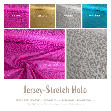 Jersey Stretch Glitzer-Leo *Ab 50cm