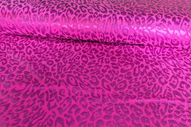Buy 018-pink Jersey Stretch Glitzer-Leo *Ab 50cm