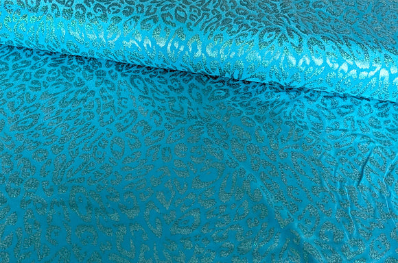 Jersey Stretch Glitzer-Leo *Ab 50cm