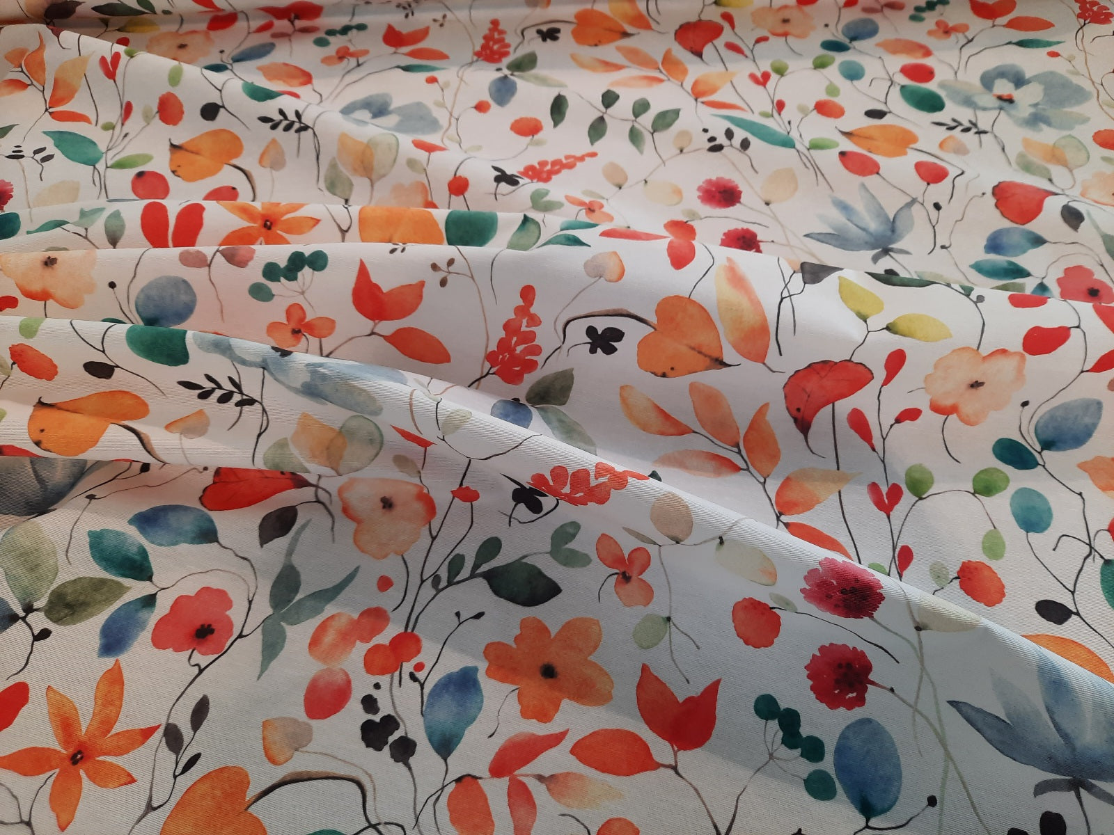 Tablecloth fabric - Colorful flowers * From 50 cm