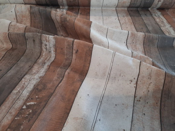 Tissu pour nappe - planches de bois *A partir de 50 cm