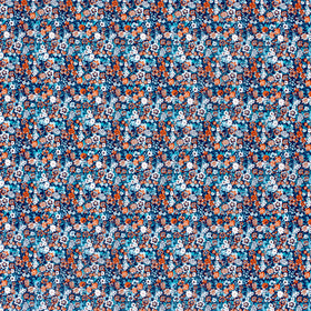 Kaufen 003-marine Baumwolle bedruckt Blümchen &amp; Kreise *Ab 50cm