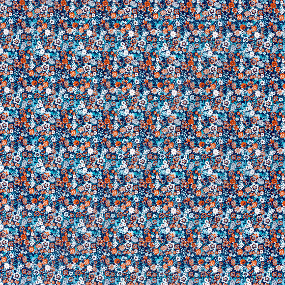 Baumwolle bedruckt Blümchen & Kreise *Ab 50cm