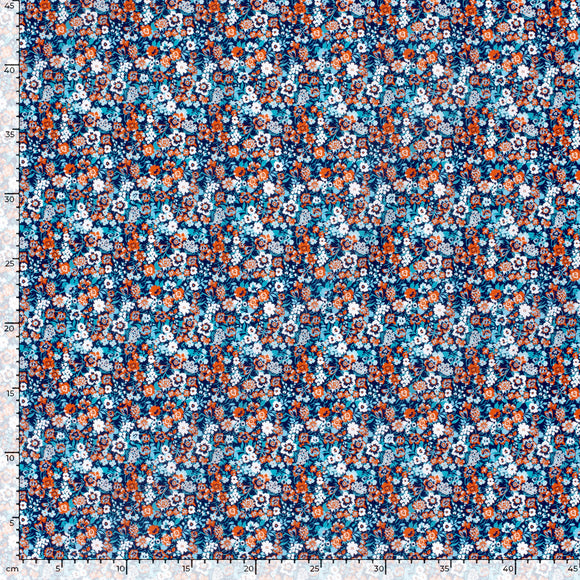 Baumwolle bedruckt Blümchen & Kreise *Ab 50cm