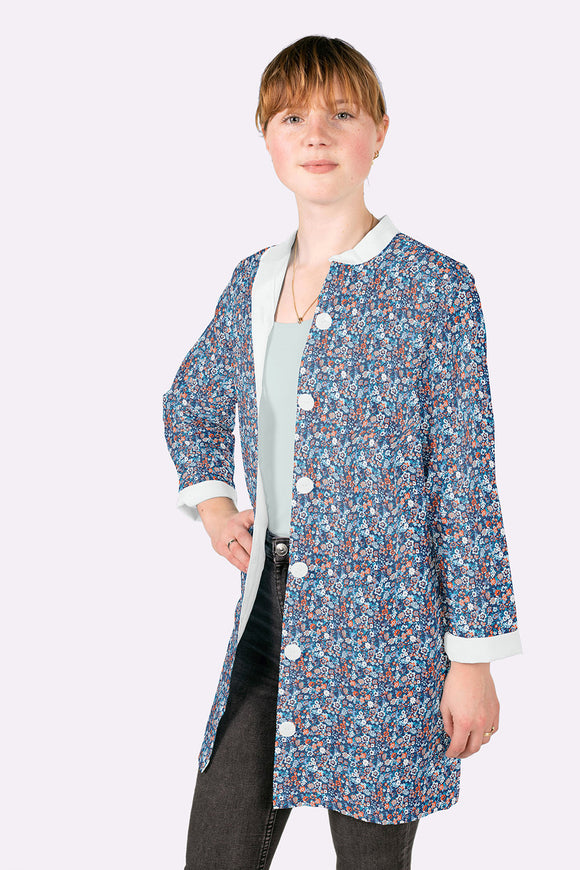 Baumwolle bedruckt Blümchen & Kreise *Ab 50cm