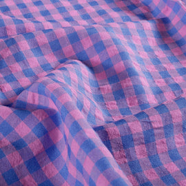 Buy 005-blau-rosa Seersucker Karo  * Ab 50cm