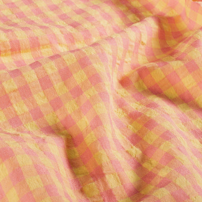 Kaufen 011-pink-gelb Seersucker Karo  * Ab 50cm