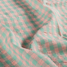 Buy 025-grun-rosa Seersucker Karo  * Ab 50cm
