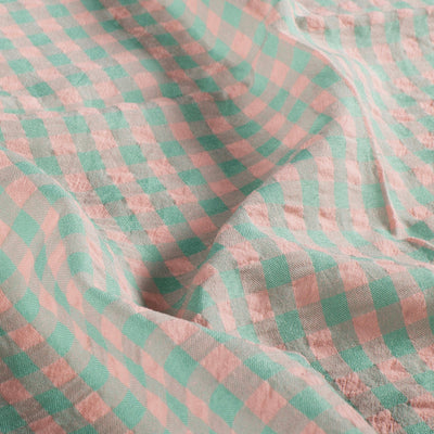 Kaufen 025-grun-rosa Seersucker Karo  * Ab 50cm