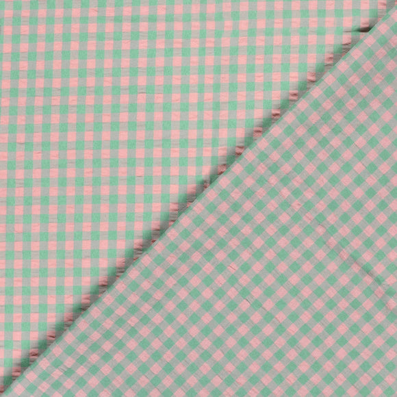Seersucker Karo  * Ab 50cm