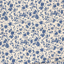 Bambus Popeline Blumen blau *Ab 50cm-3