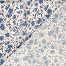 Bambus Popeline Blumen blau *Ab 50cm-1