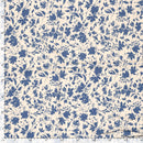 Bambus Popeline Blumen blau *Ab 50cm-7