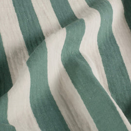 Buy 024-petrol Musselin bedruckt Blockstreifen *Ab 50 cm