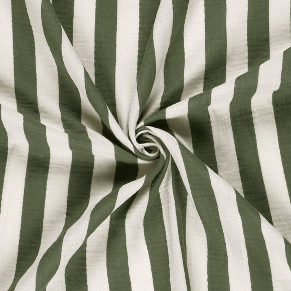 Musselin bedruckt Blockstreifen *Ab 50 cm