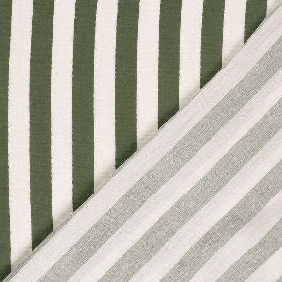 Musselin bedruckt Blockstreifen *Ab 50 cm