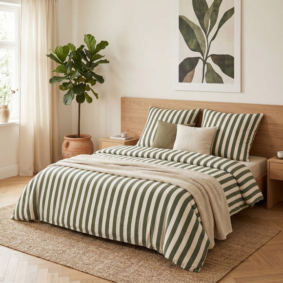 Musselin bedruckt Blockstreifen *Ab 50 cm