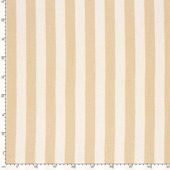 Musselin bedruckt Blockstreifen *Ab 50 cm