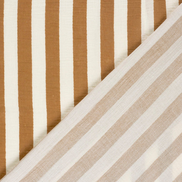 Musselin bedruckt Blockstreifen *Ab 50 cm