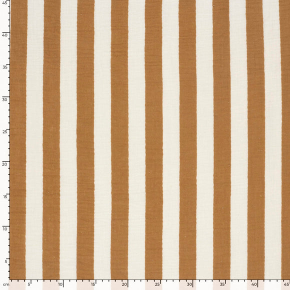 Musselin bedruckt Blockstreifen *Ab 50 cm