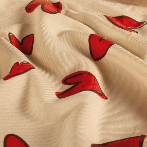 French-Terry Herzen beige *Ab 50cm