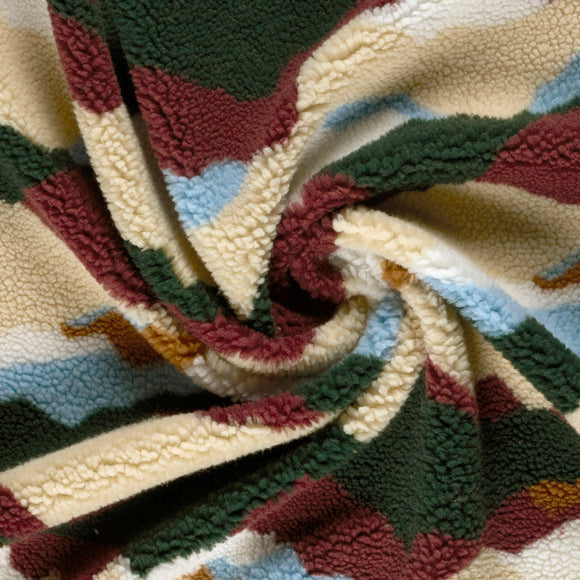 Sherpa Fleece Streifen *Ab 50 cm