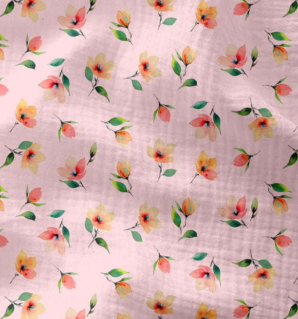 Musselin kleine Blumen *Ab 50 cm