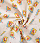 Musselin Apfelsaft creme *Ab 50 cm-1