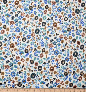 Musselin blaue Blumen *Ab 50 cm - 0