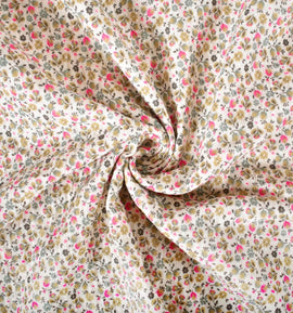 Musselin Streublümchen creme *Ab 50 cm