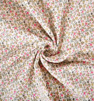 Musselin Streublümchen creme *Ab 50 cm