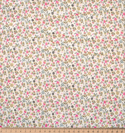 Musselin Streublümchen creme *Ab 50 cm - 0