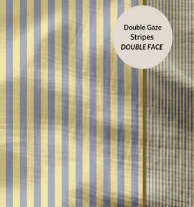 Kaufen 005-jeans-gelb Musselin Doubleface Streifen *Ab 50 cm