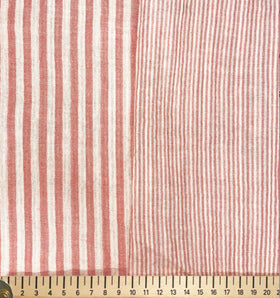 Kaufen 014-rot-nude Musselin Doubleface Streifen *Ab 50 cm