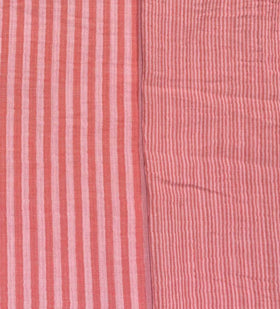 Kaufen 015-rosa-coral Musselin Doubleface Streifen *Ab 50 cm