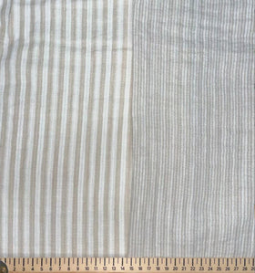 Kaufen 052-natur-weiss Musselin Doubleface Streifen *Ab 50 cm