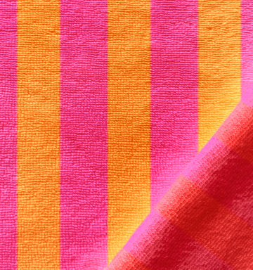 Acheter 017-pink-pfirsich Bambus Frottee gestreift * Ab 50 cm
