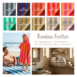 Bambus Frottee gestreift * Ab 50 cm