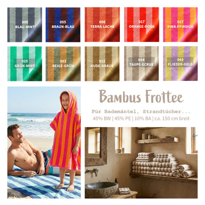 Bambus Frottee gestreift * Ab 50 cm