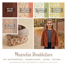 Musselin Doubleface abgesteppt *Ab 50 cm