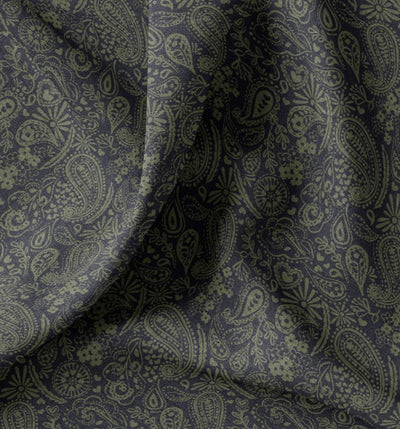 Dekostoff Halbpanama Paisley marine *Ab 50cm